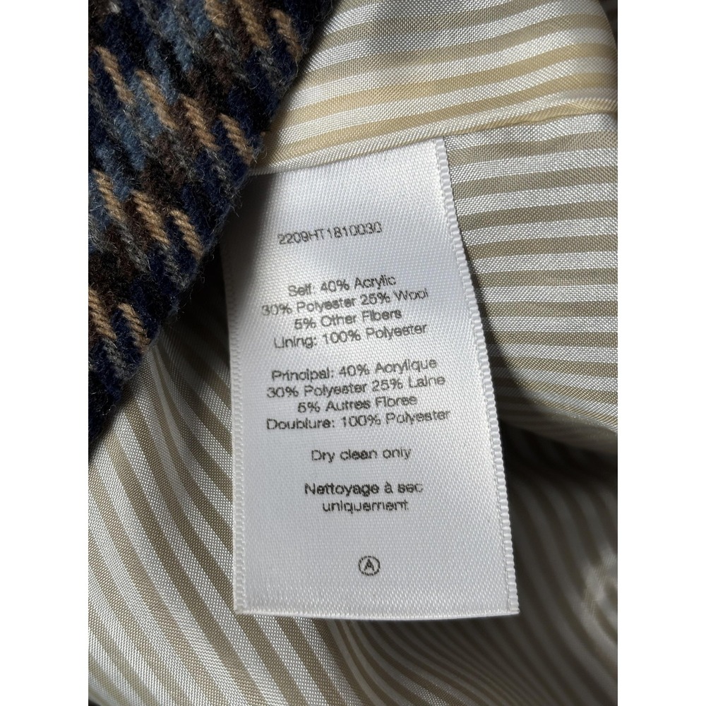 Veronica Beard Blazer Womens 6 Blue Patchwork Houndstooth Faustine Dickey Jacket - Picture 8 of 10